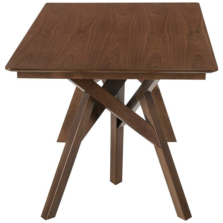 Image 7 Cortina 79" Wide Mid-Century Walnut Rectangular Dining Table more views