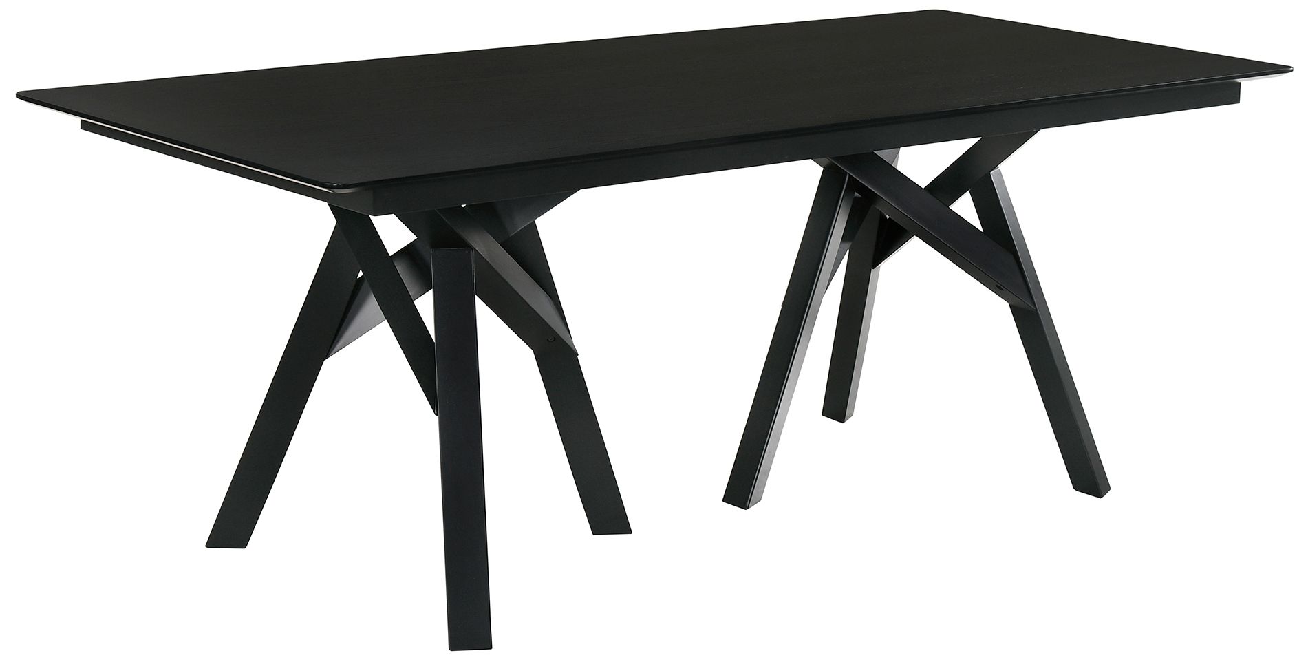 Image 6 Cortina and Varde 5 Piece Rectangular Dining Set in Black Mdf, Rubberwood more views