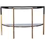 Cortinada 44" Wide Black and White Faux Marble Console Table