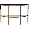 Cortinada 44" Wide Black and White Faux Marble Console Table