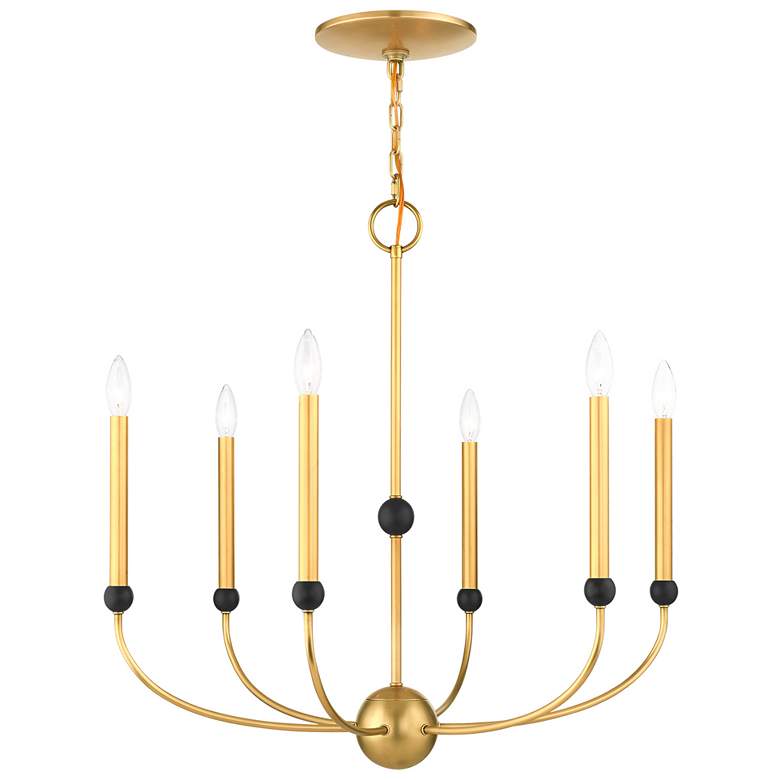 Image 1 Cortland 6 Light Natural Brass Chandelier
