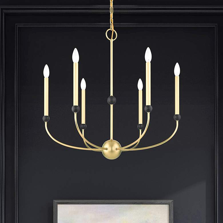 Image 1 Cortland 6 Light Natural Brass Chandelier