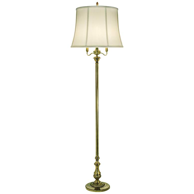Image 1 Cortland Bent Arm Brass Finish Floor Lamp by Stiffel