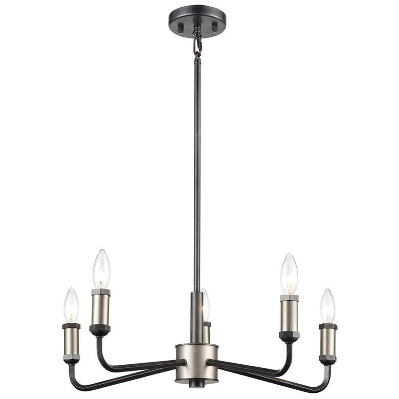 Image 1 Cortlandt 23" Wide 5-Light Chandelier - Iron