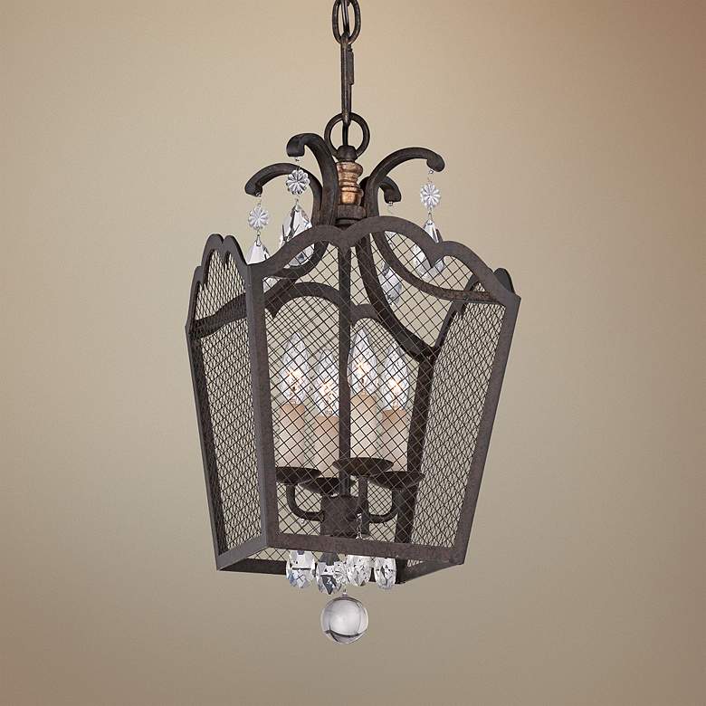 Image 1 Cortona 12" Wide 4-Light French Bronze Mini Pendant