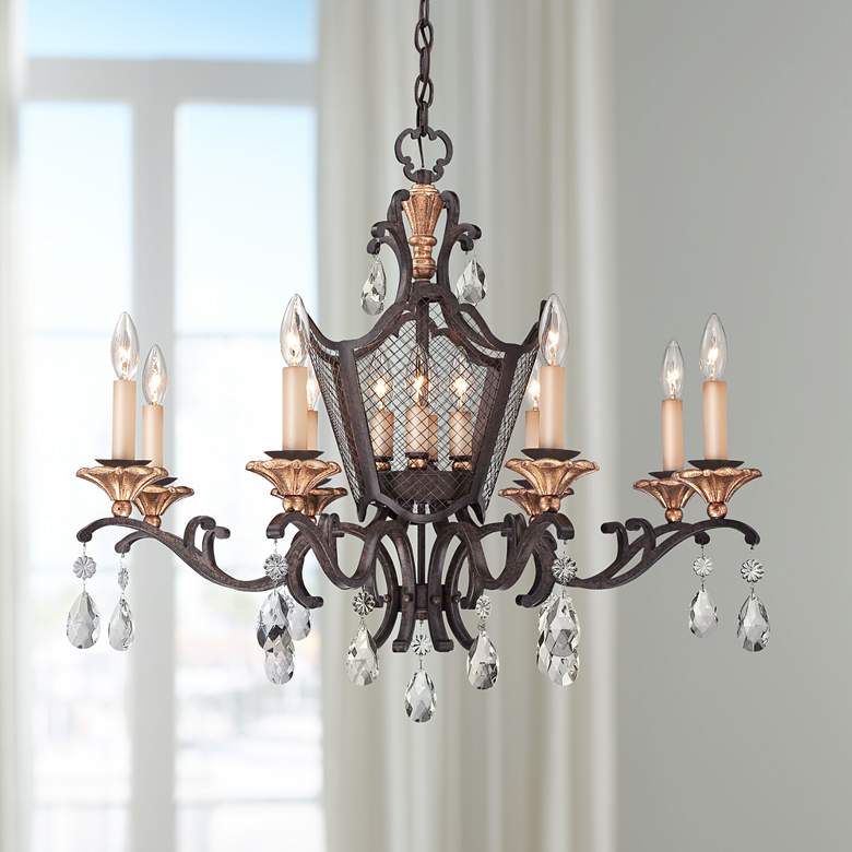 Image 1 Cortona 32 inch Wide 12-Light French Bronze Chandelier