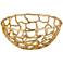 Corvall 12" Wide Small Gold Metal Freeform Bowl
