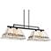 Corvallis 46" Wide Art Glass Kitchen Island Light Pendant
