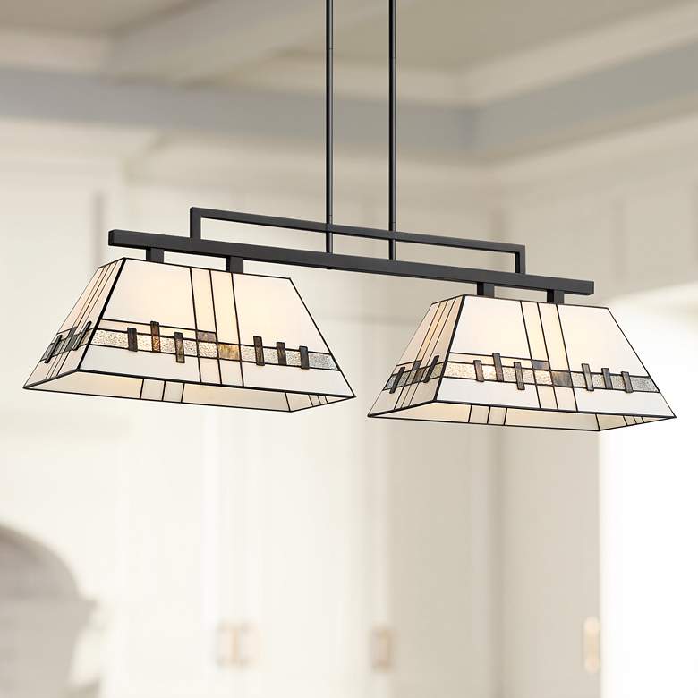 Image 1 Corvallis 46" Wide Art Glass Kitchen Island Light Pendant