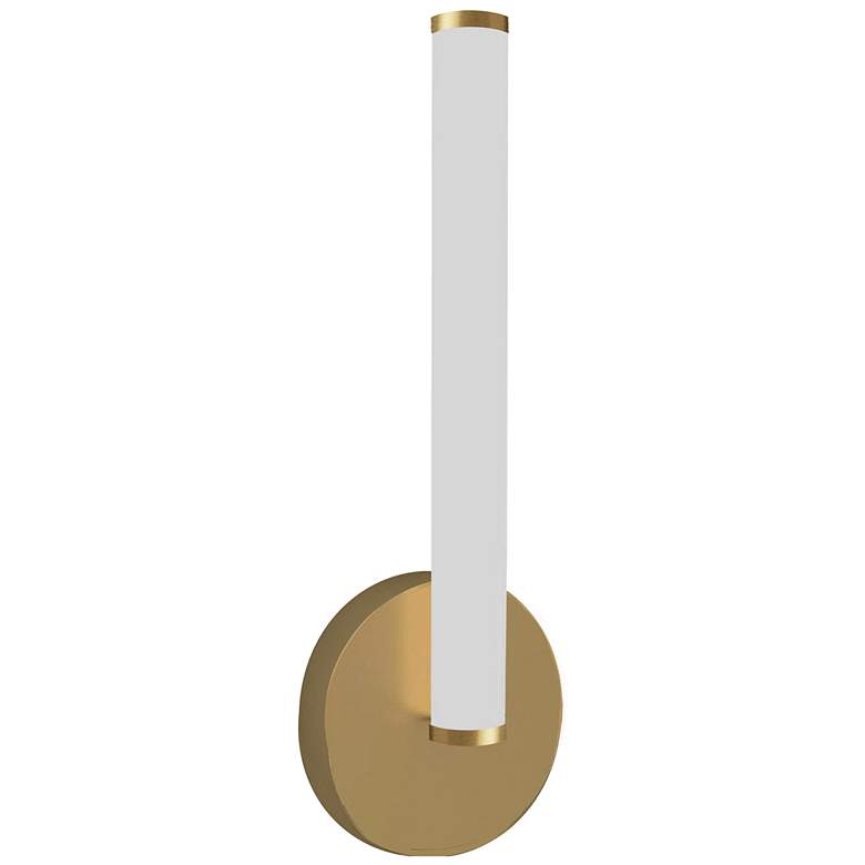Image 1 Corvette 12" High Aged Brass 8W LED Wall Sconce