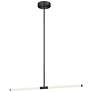 2_Corvette 36"W Matte Black 20W Horizontal Pendant w/ White Diffusers