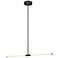 Corvette 36"W Matte Black 20W Horizontal Pendant w/ White Diffusers