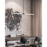 3_Corvette 36"W Matte Black 20W Horizontal Pendant w/ White Diffusers more views