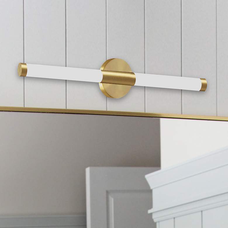 Image 1 Corvette 4.5" High Aged Brass 12W Wall Sconce