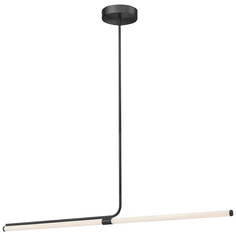 Image 2 Corvette 48" Wide Horizontal Matte Black 24W Pendant