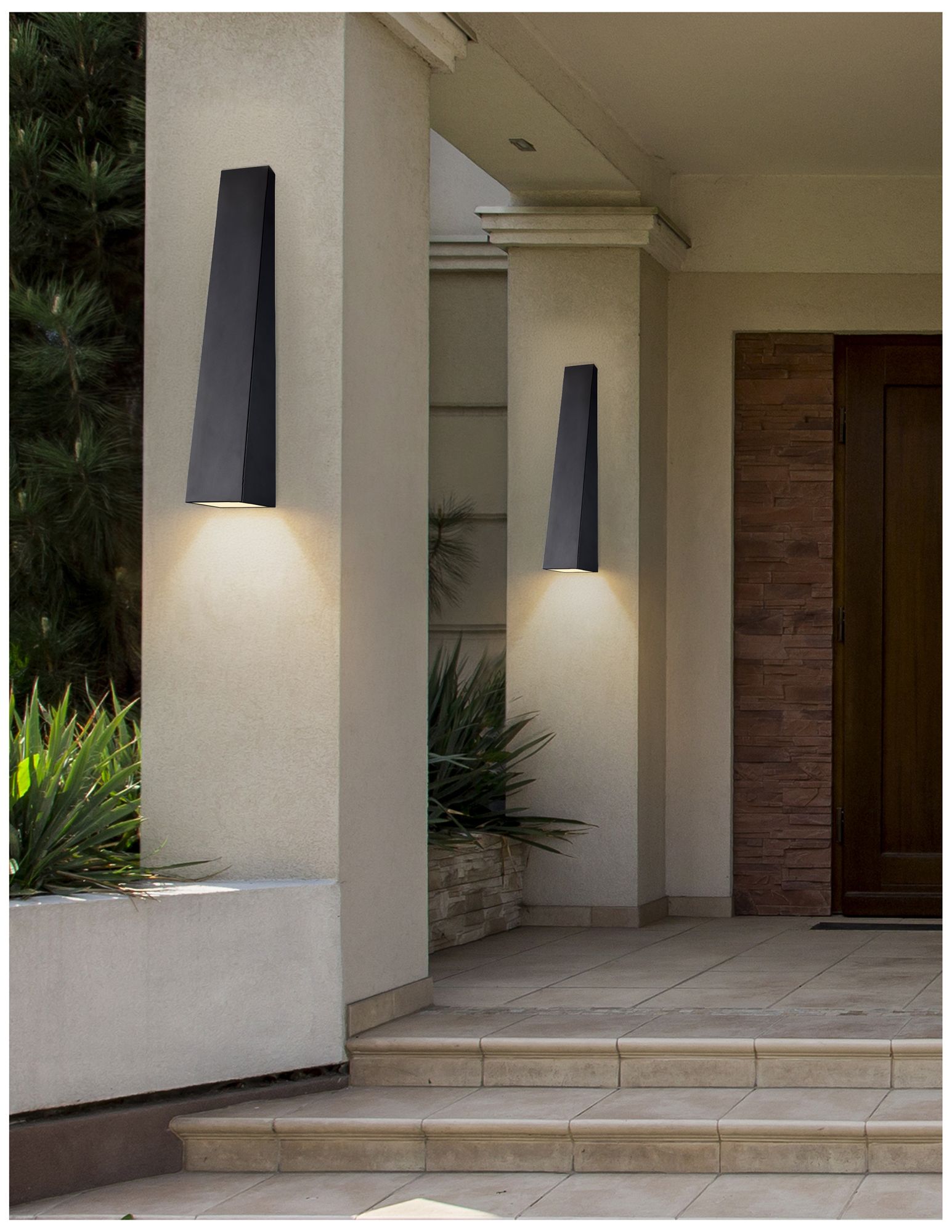 Image 7 Corwin 28" High Matte Black LED Outdoor Wall Sconce more views