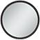 Corwin Black 34" Round Metal Framed Wall Mirror