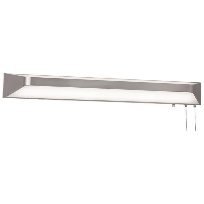 Image 1 Cory 36" Wide Satin Nickel LED Overbed
