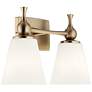 3_Cosabella 10 1/4" High Champagne Bronze 2-Light Wall Sconce