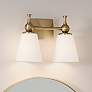 2_Cosabella 10 1/4" High Champagne Bronze 2-Light Wall Sconce
