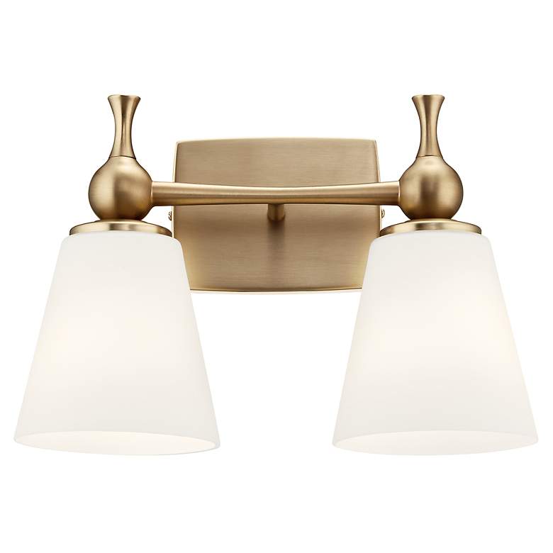 Image 5 Cosabella 10 1/4" High Champagne Bronze 2-Light Wall Sconce more views