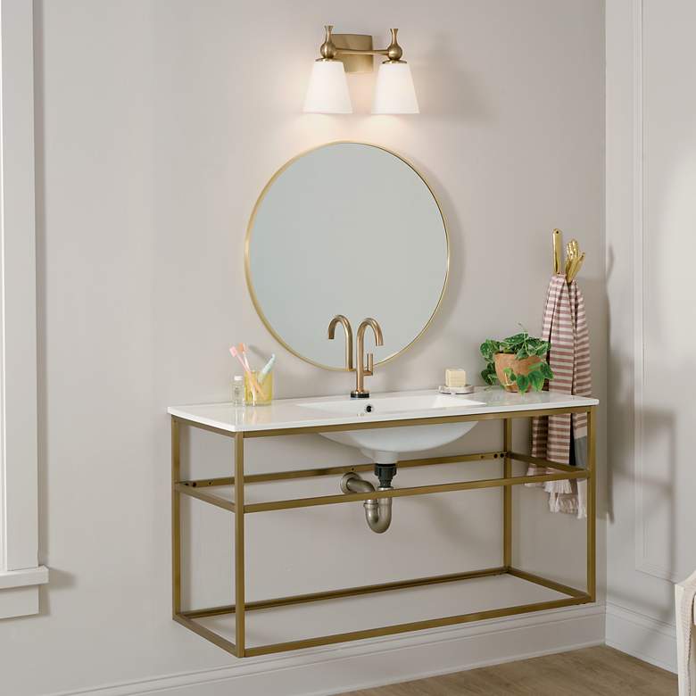 Image 7 Cosabella 10 1/4" High Champagne Bronze 2-Light Wall Sconce more views