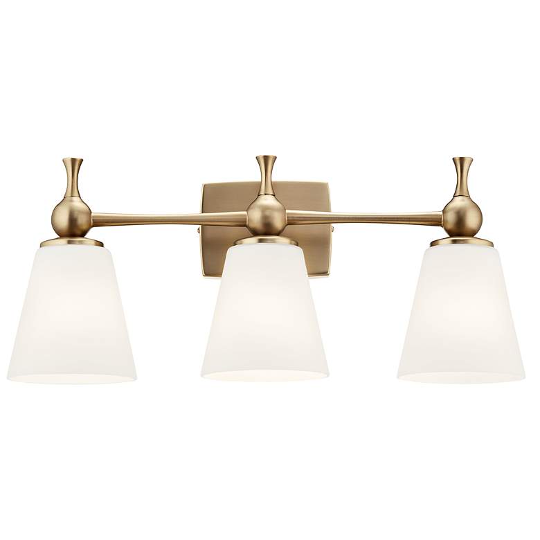 Image 5 Cosabella 24 inchW Champagne Bronze 3-Light Vanity Bath Light more views