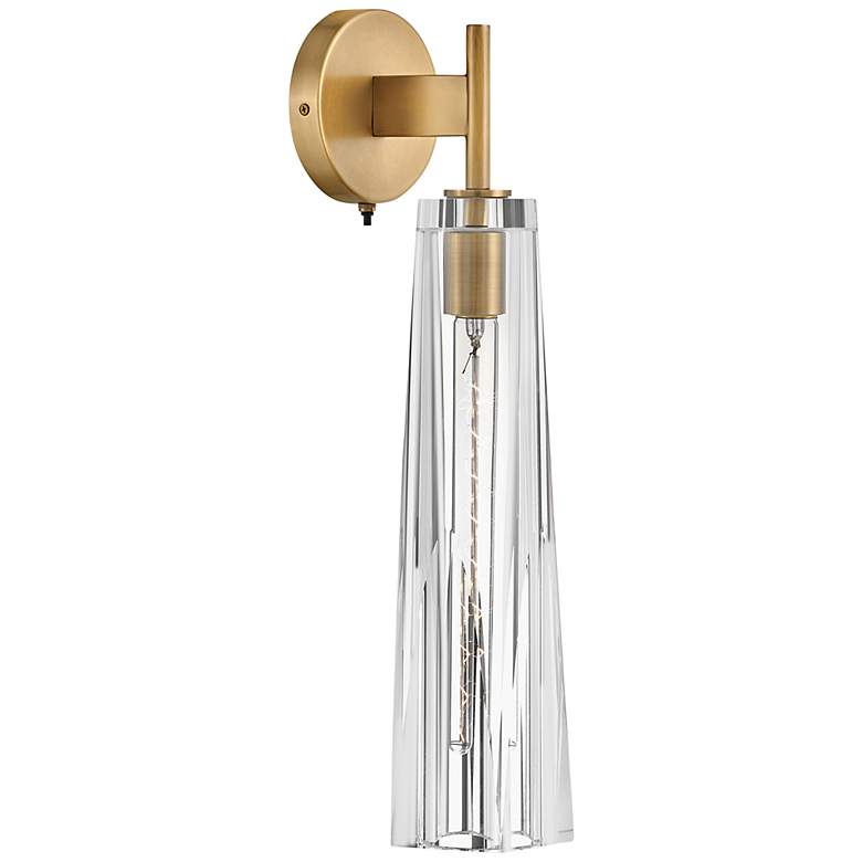 Image 1 Cosette 21" High Brass Wall Sconce with Clear Glass Shade