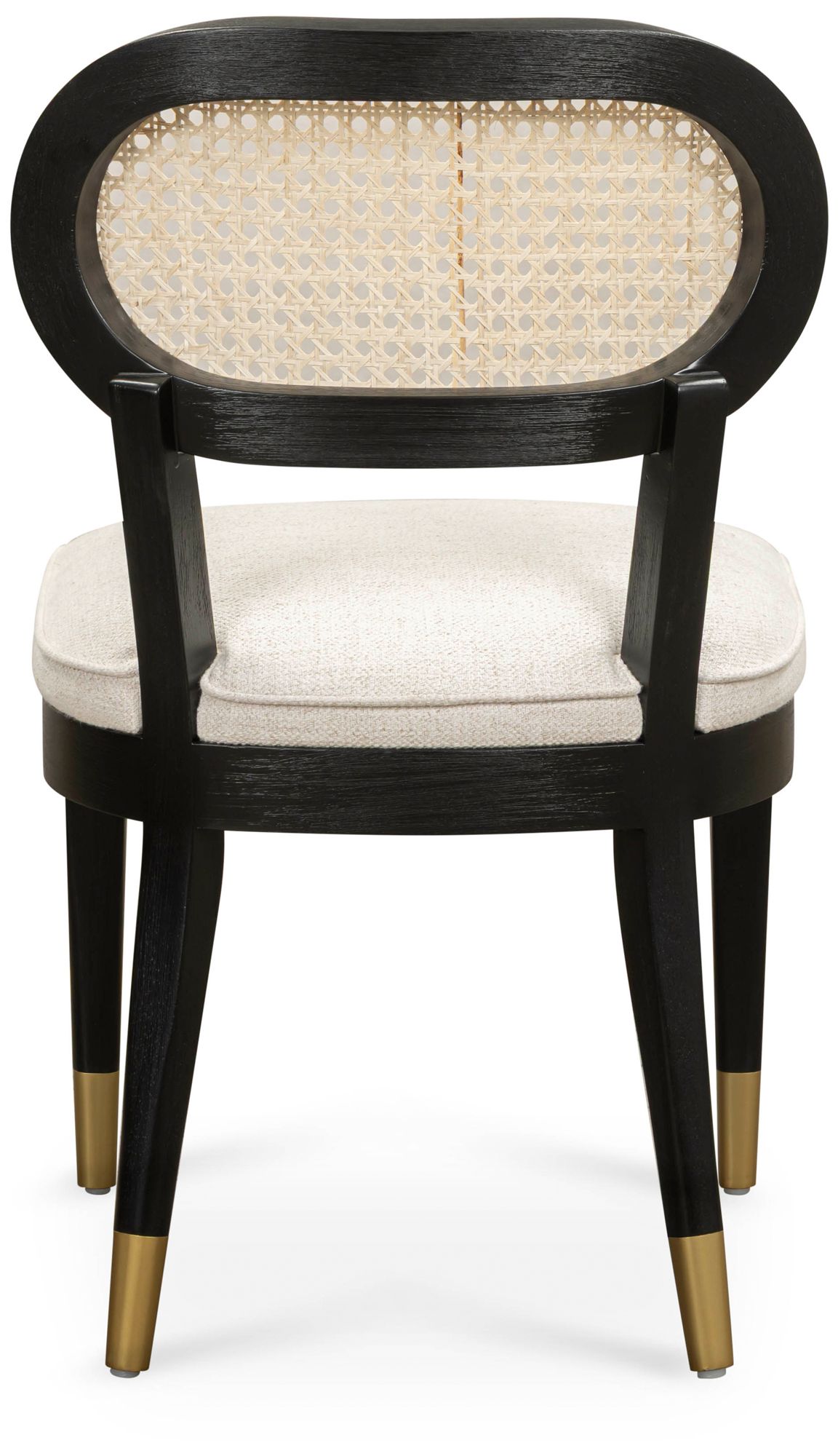 Image 6 Cosette Black Dining Chair in Cream Performance Linen more views