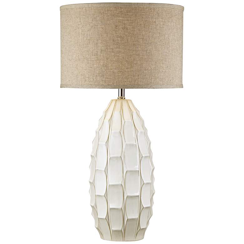 Cosgrove Oval White Ceramic Table Lamp