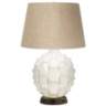 Cosgrove Round White Ceramic Table Lamp with USB Workstation Base