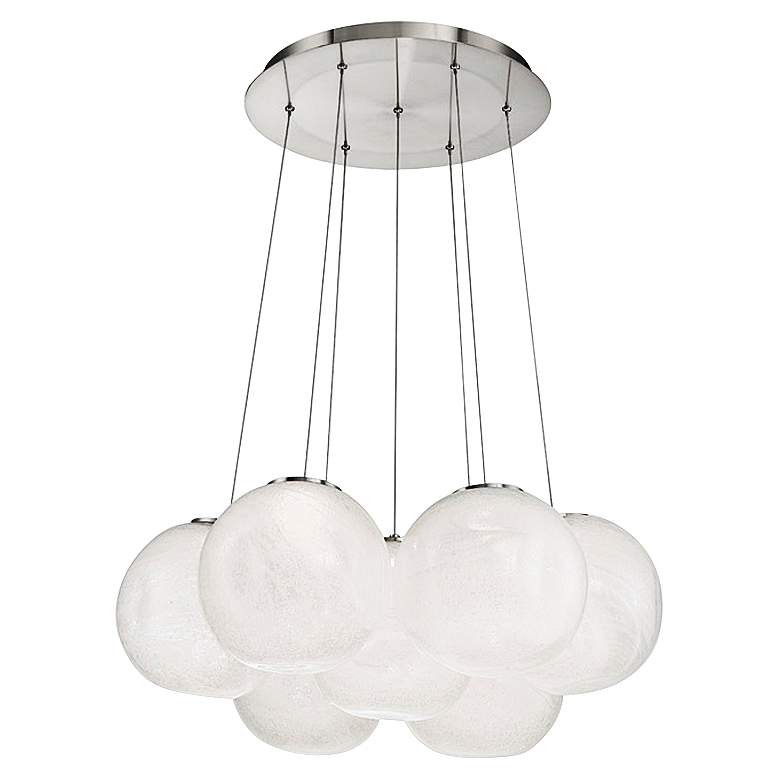 Image 1 Cosmic 27 inch Wide Brushed Nickel LED Multi Light Pendant