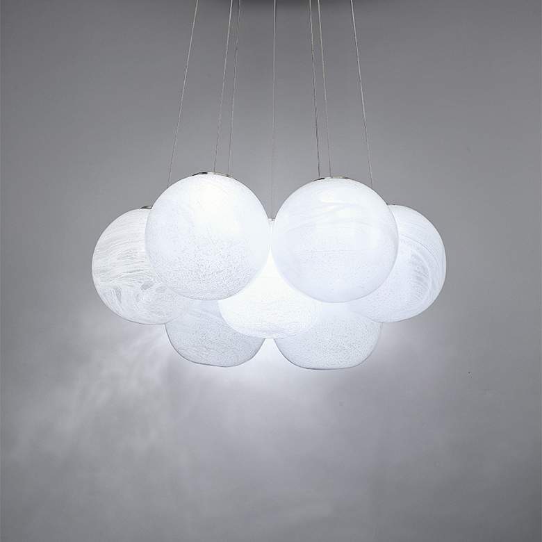 Image 2 Cosmic 27" Wide Brushed Nickel LED Multi Light Pendant more views