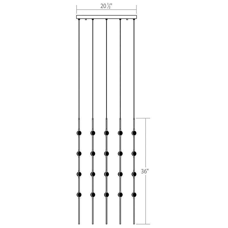 Image 2 Cosmic Cube 20.5"W 100.L Espresso Black LED Chandelier-White 2200/240"C more views