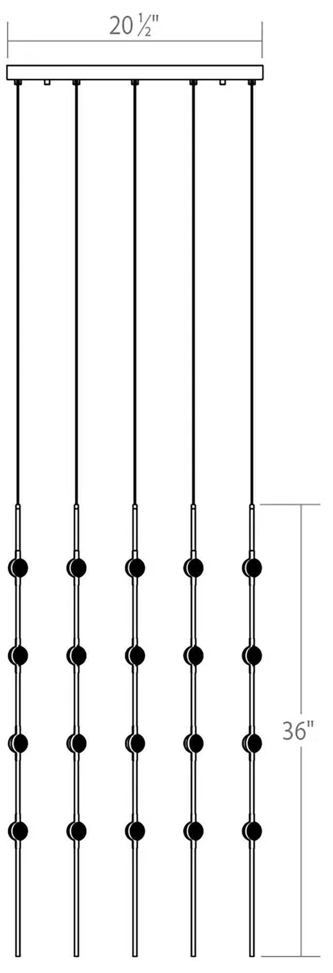 Image 2 Cosmic Cube 20.5"W 100.L Espresso Black LED Chandelier-White 3000/120"C more views