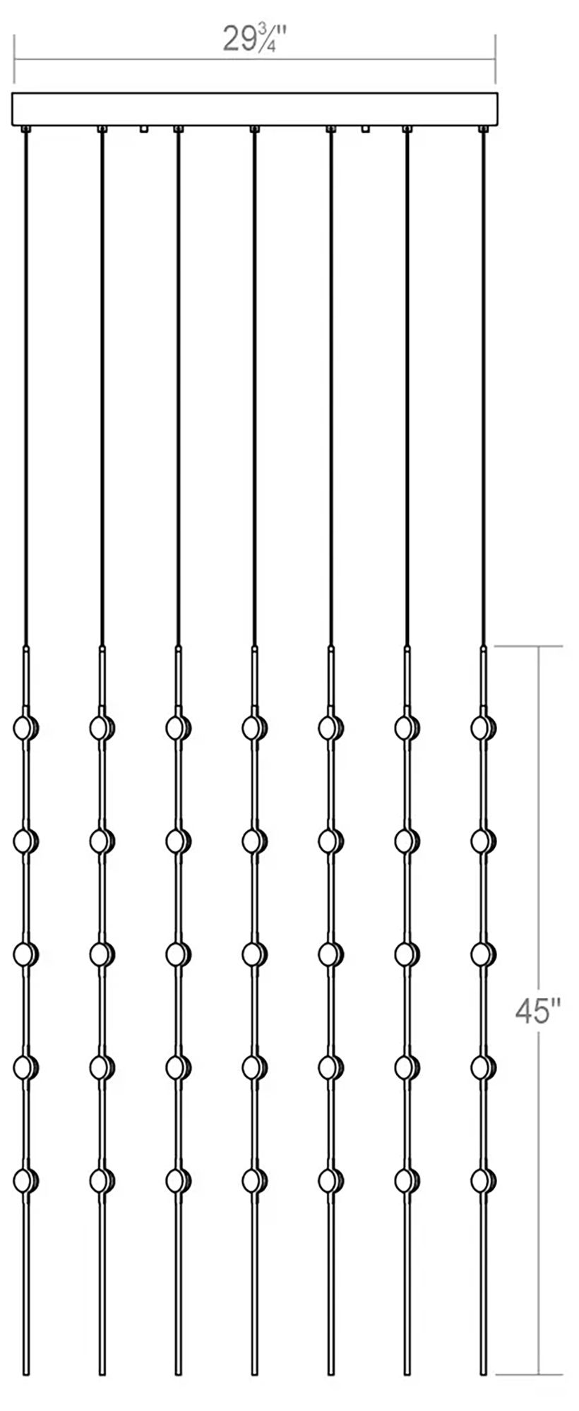 Image 2 Cosmic Cube 30"W 245.L Espresso Black LED Chandelier-Clear 2200/120" Cable more views