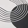 Cosmic Curl 20 3/4"H 3-Piece Black Taupe Canvas Wall Art Set