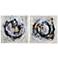 Cosmic Swirl I&II Crystallus Coated Wrapped Glossy Abstract Canvas Wall Art