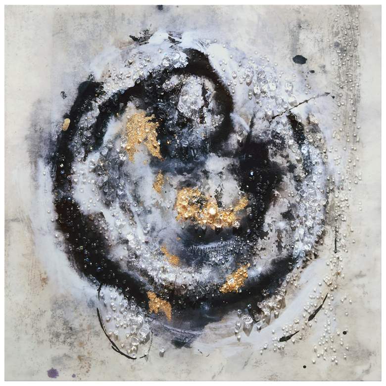 Image 1 Cosmic Swirl I" Crystallus Coated Wrapped Glossy Abstract Canvas Wall