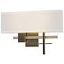 Cosmo 11.3" High Soft Gold Accented Dark Smoke Sconce With Flax Shade