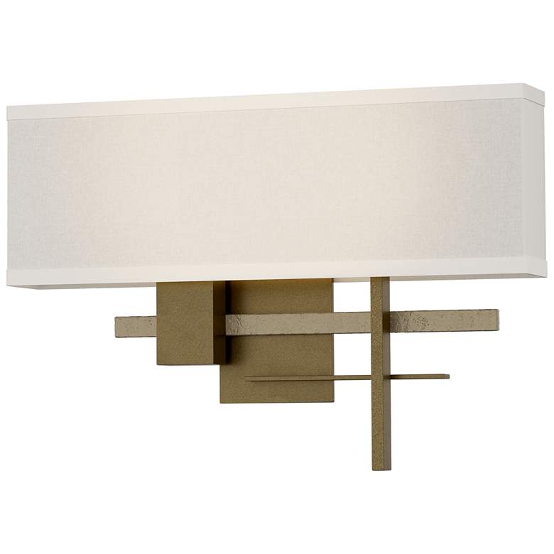 Image 1 Cosmo 11.3" High Soft Gold Accented Soft Gold Sconce With Flax Shade
