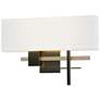 Cosmo 11.3"H Soft Gold Accented Black Sconce With Natural Anna Shade