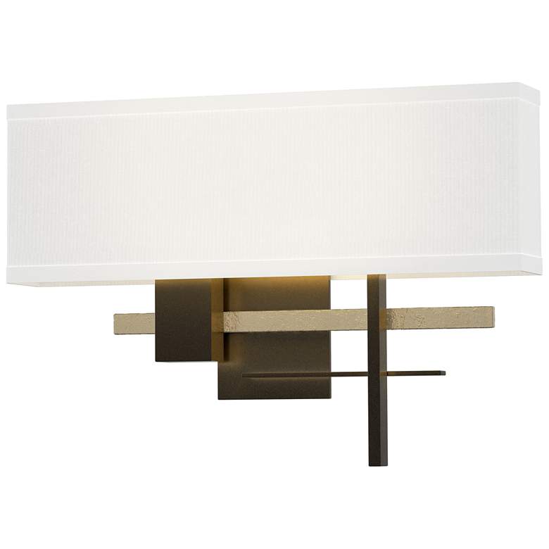Image 1 Cosmo 11.3"H Soft Gold Accented Dark Smoke Sconce w/ Anna Shade