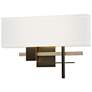 Cosmo 11.3"H Soft Gold Accented Dark Smoke Sconce w/ Anna Shade