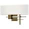 Cosmo 11.3"H Sterling Accented Soft Gold Sconce w/ Natural Anna Shade