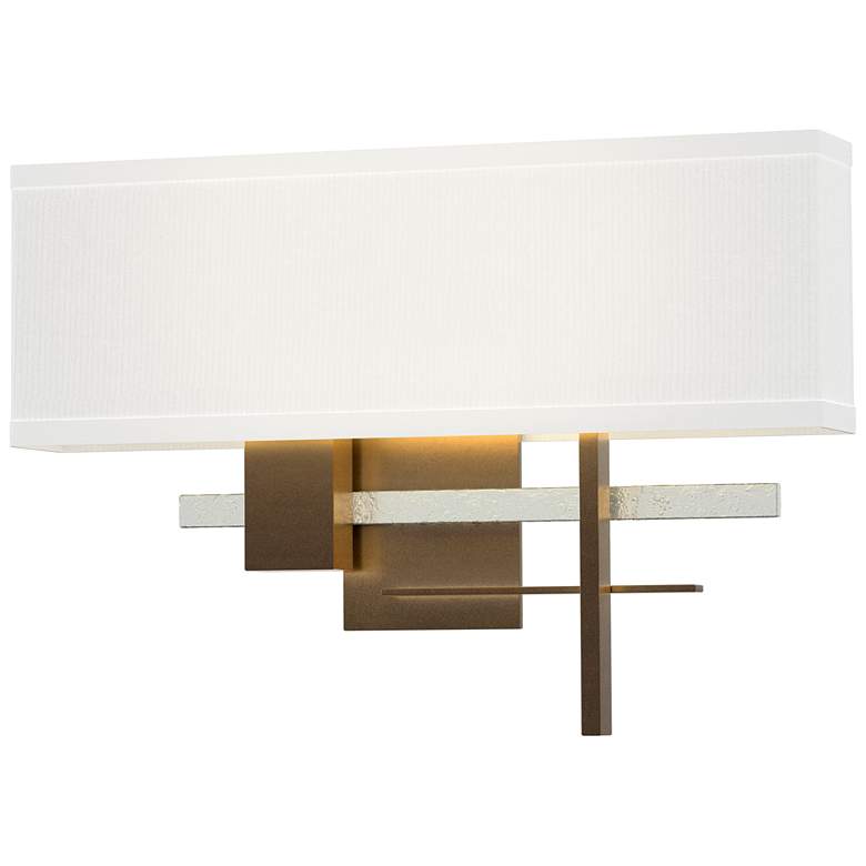 Image 1 Cosmo 11.3"H Vintage Platinum Accented Bronze Sconce w/ Anna Shade