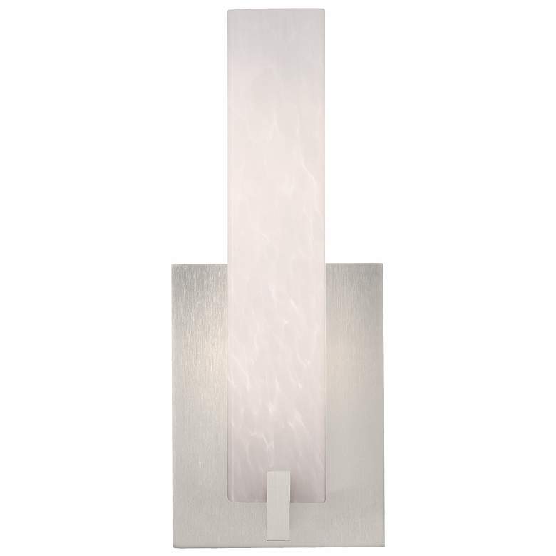 Image 1 Cosmo 12 inch High White Frit and Satin Nickel LED Wall Sconce