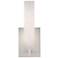 Cosmo 12" High White Frit and Satin Nickel LED Wall Sconce