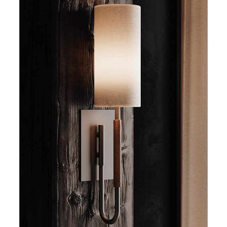Image 2 Cosmo 21 inch High Soft Black Wall Sconce