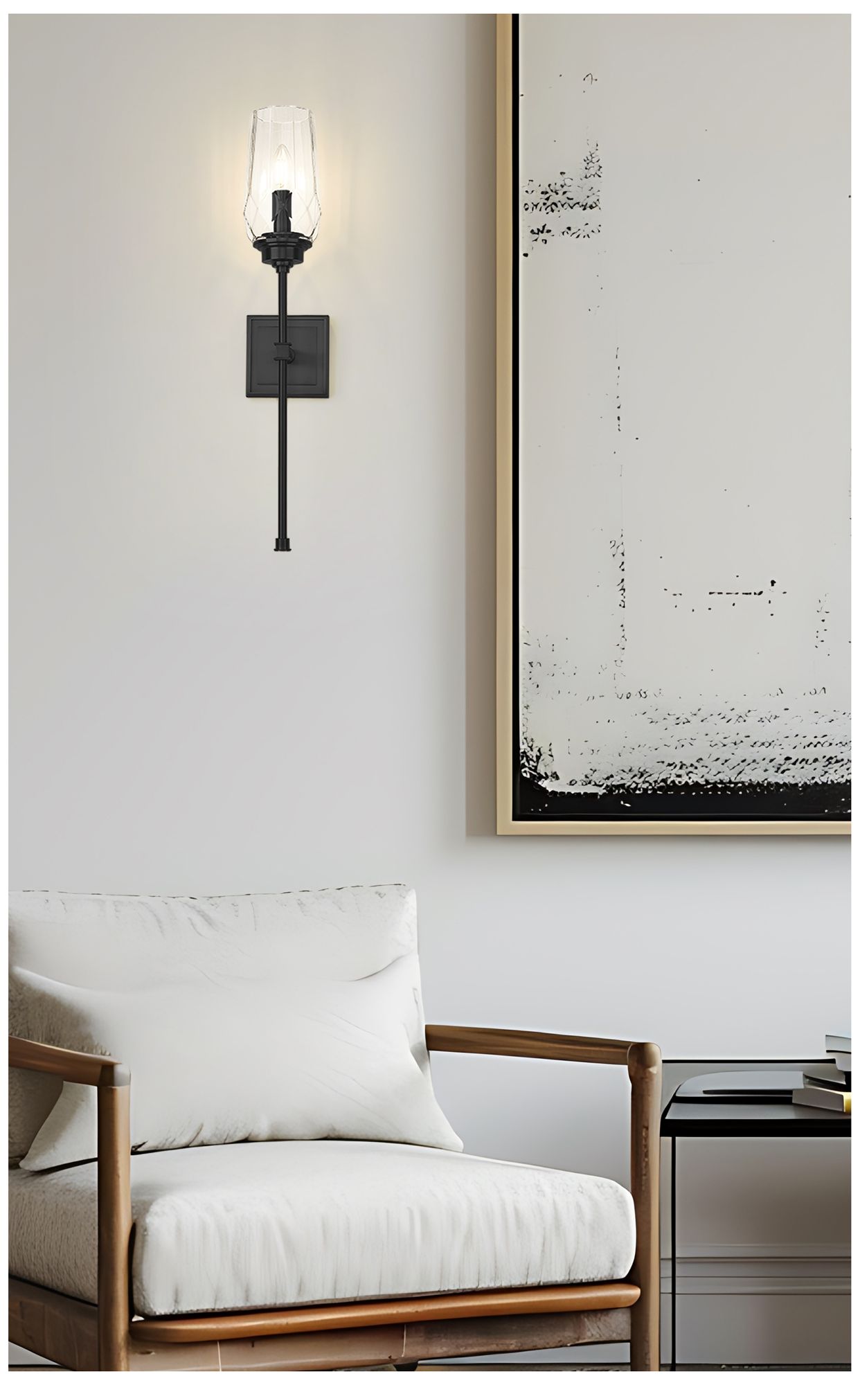 Image 2 Cosmo by Z-Lite Matte Black 1 Light Wall Sconce more views